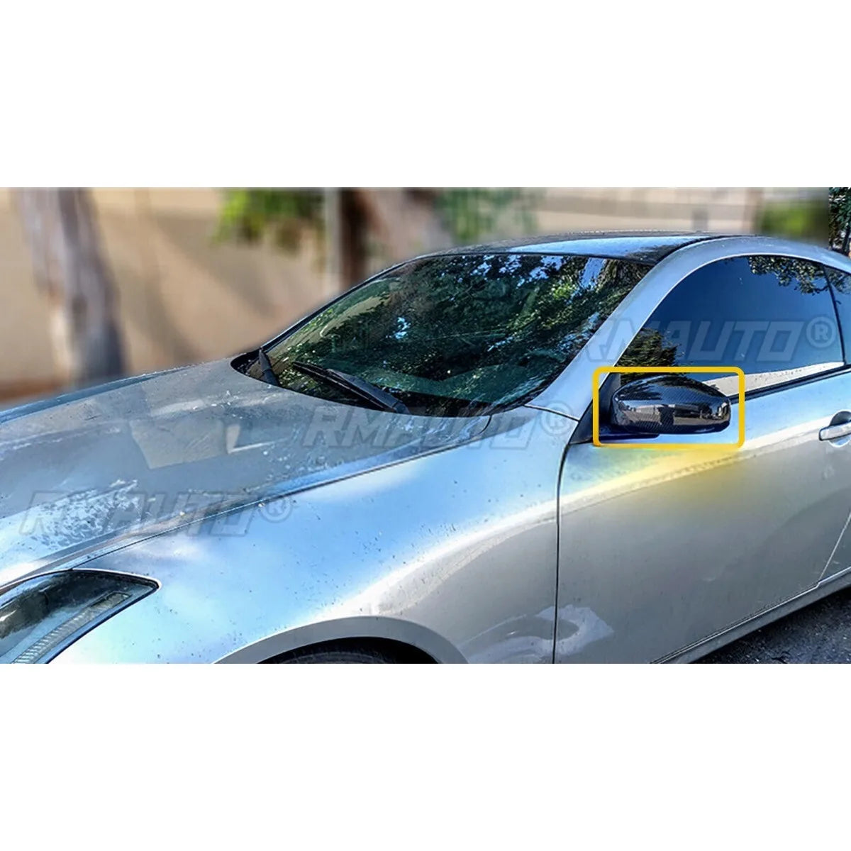 Rearview Mirror Cover Caps Compatible with for Infiniti G35 2003-2007 Body Kit Side Wing Mirror Caps Car Accessories