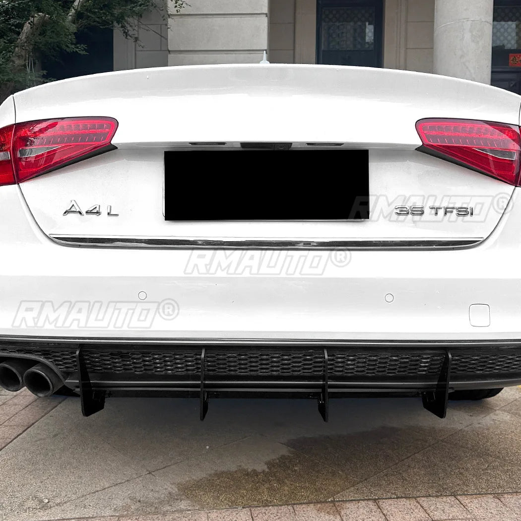 For Audi A4 B8.5 Sline 2013-2016 Rear Bumper Diffuser Splitter Spoiler Rear Bumper Lip Protector Guard Car Accessories