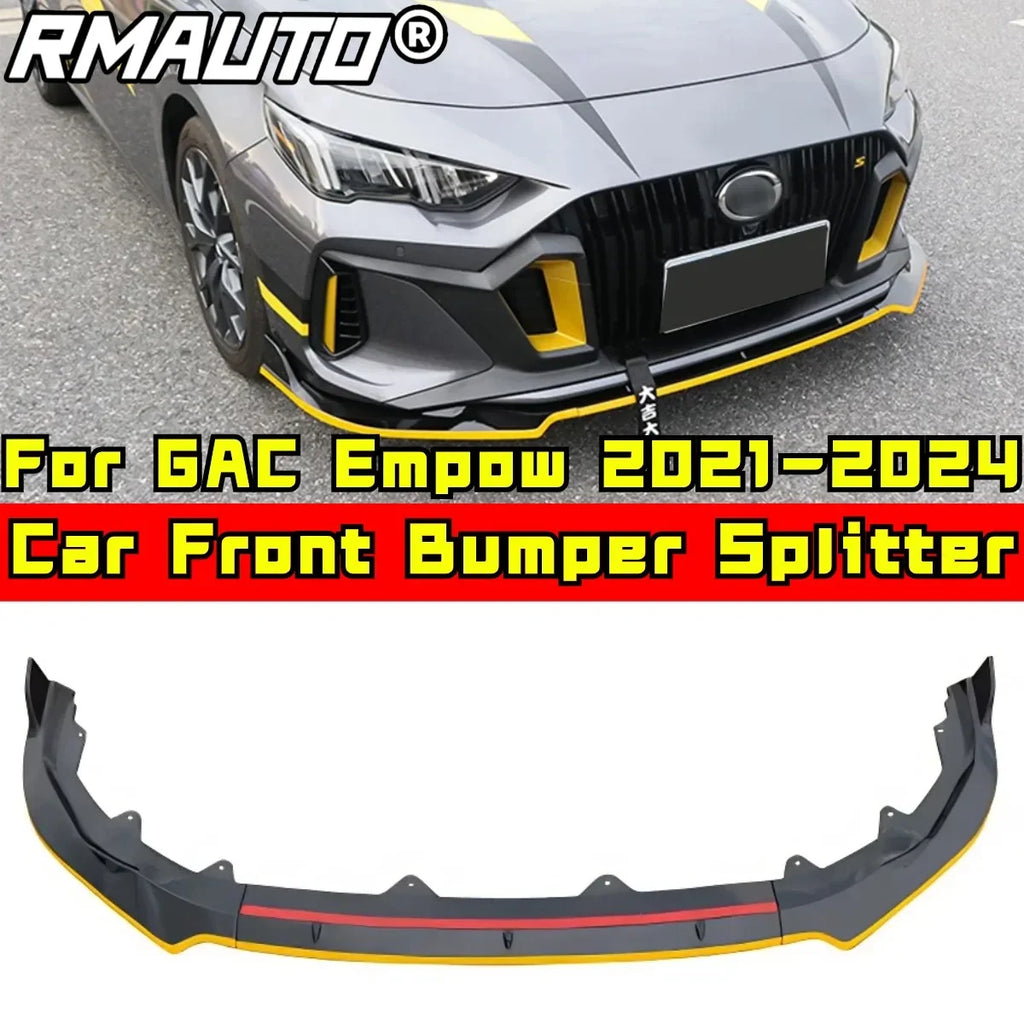 For GAC Empow 2021-2024 Body Kit Front Bumper Spoiler Glossy Black Sport Style Front Bumper Diffuser Car Accessories