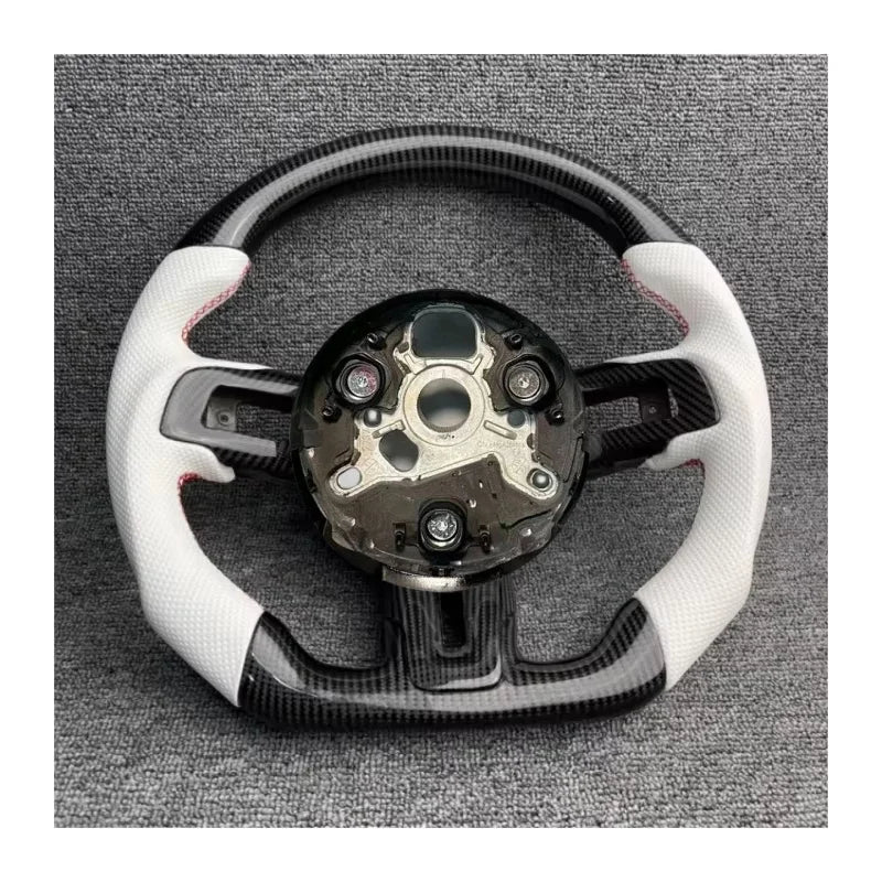 Car Accessories Customized Modified Carbon Fiber Steering Wheel Sport Flat Bottom for Ford Mustang 2015 - 2022 Years