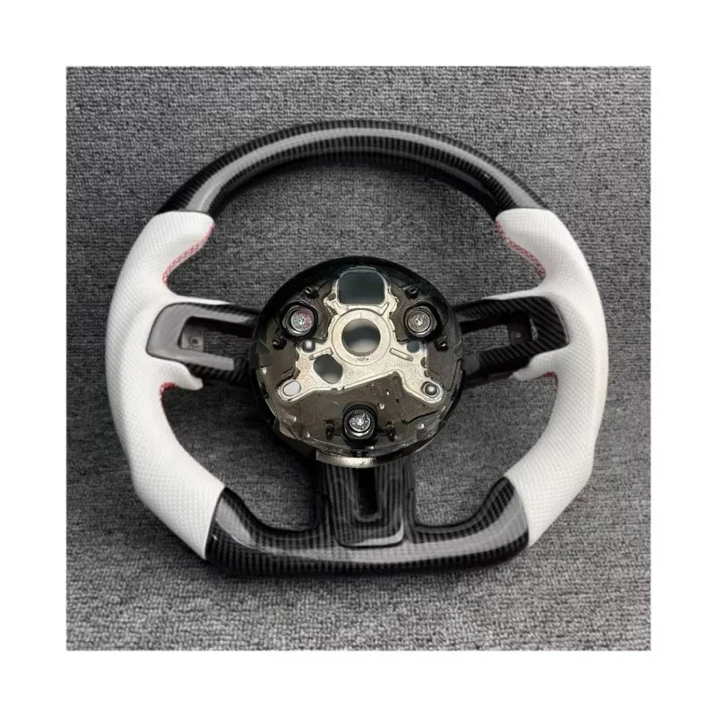 Car Accessories Customized Modified Carbon Fiber Steering Wheel Sport Flat Bottom for Ford Mustang 2015 - 2022 Years