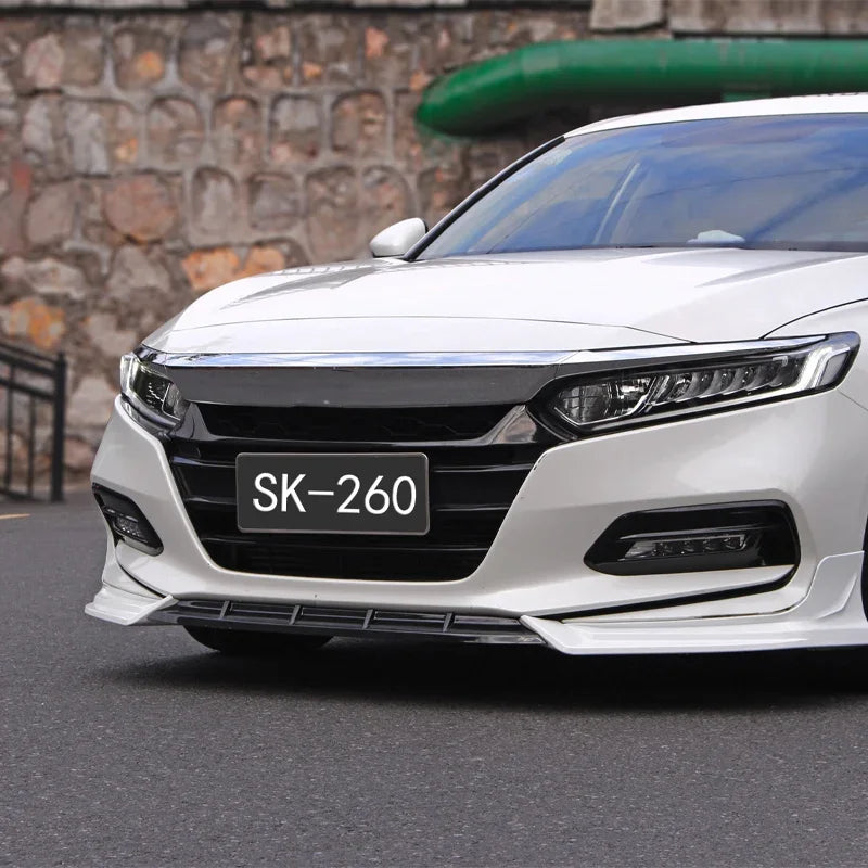 For Honda Accord 10th Gen 2018- 2021 Car Front Bumper Lip Diffuser Body Kits External Decoration Part Splitter Blade Accessories