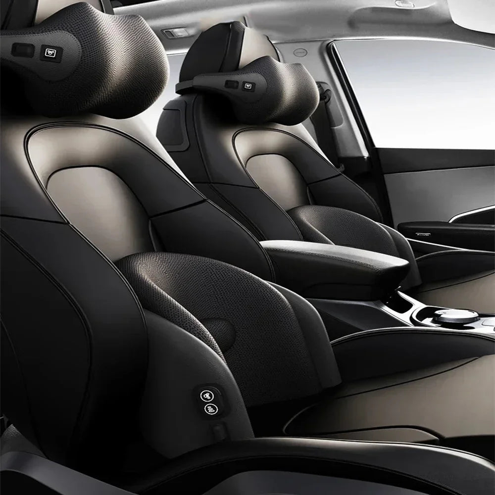 Car Massage Neck Support Pillow Seat Back Headrest Pillow Support Simulation Human Massage Travel Home Pillow