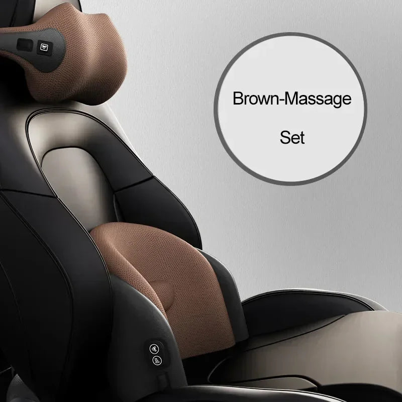 Car Massage Neck Support Pillow Seat Back Headrest Pillow Support Simulation Human Massage Travel Home Pillow