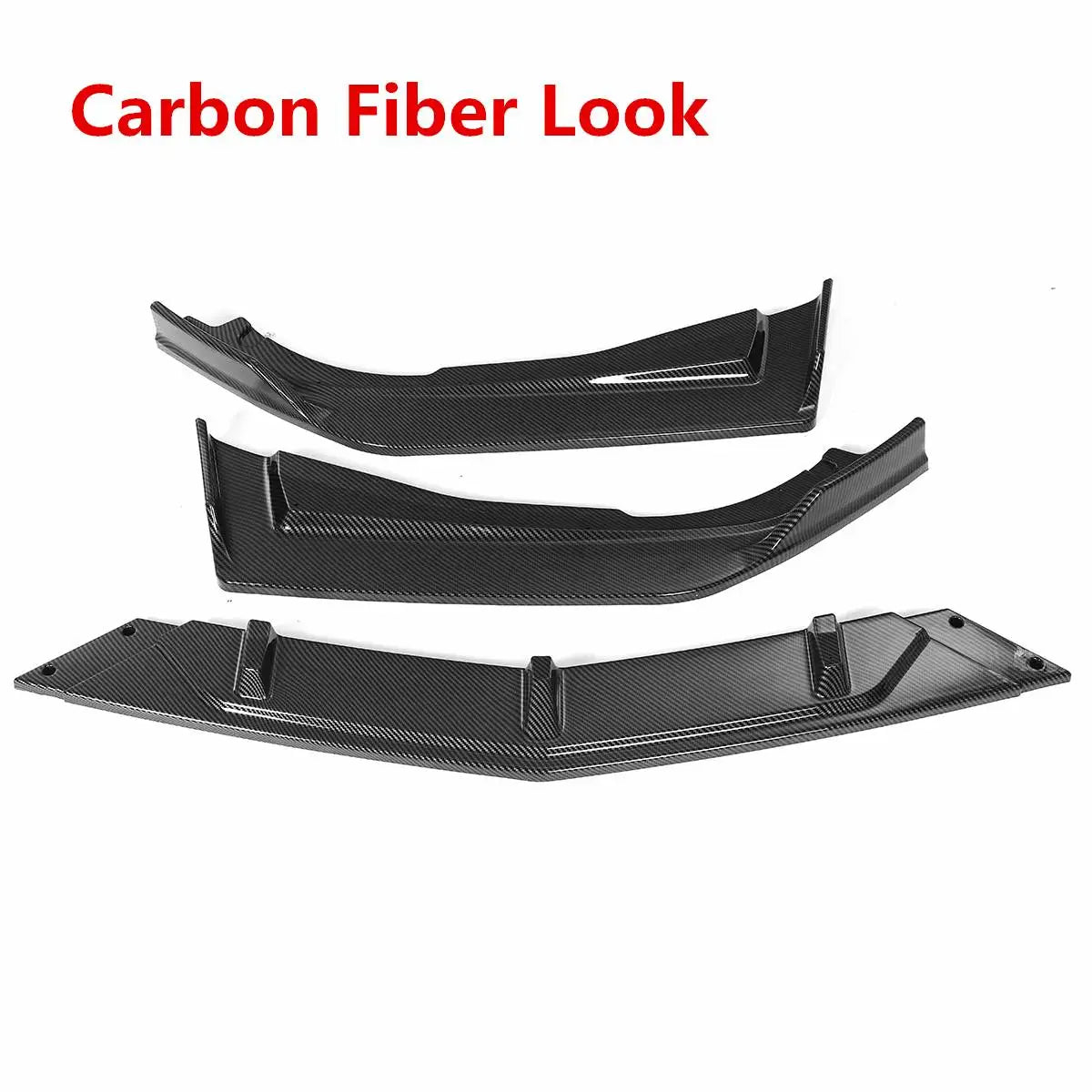 Carbon Fiber Look Black Front Lip Bumper Splitter Spoiler Diffuser Protection For Honda Accord 10th 2018 2019 2020 Car Styling