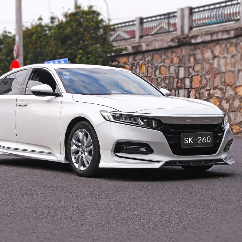 For Honda Accord 10th Gen 2018- 2021 Car Front Bumper Lip Diffuser Body Kits External Decoration Part Splitter Blade Accessories