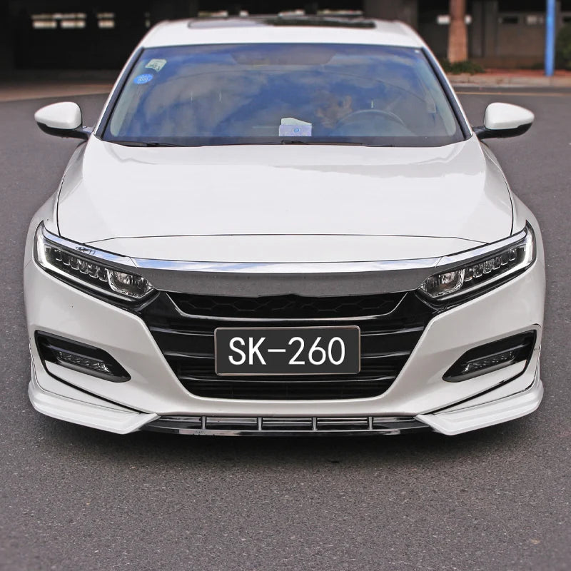 For Honda Accord 10th Gen 2018- 2021 Car Front Bumper Lip Diffuser Body Kits External Decoration Part Splitter Blade Accessories
