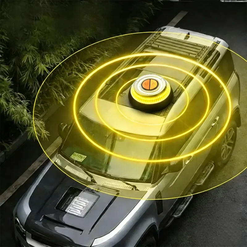 V16 Car Emergency Beacon Light with 3 Light Modes Battery Magnetic Strobe Warning Light Sustainable Lighting Safety Signal Lamp