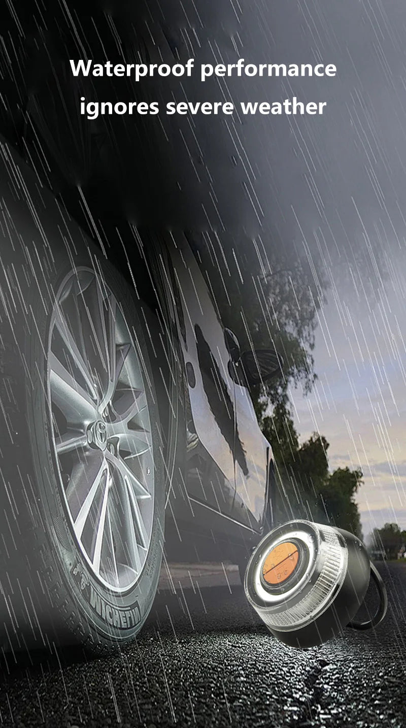 V16 Car Emergency Beacon Light with 3 Light Modes Battery Magnetic Strobe Warning Light Sustainable Lighting Safety Signal Lamp