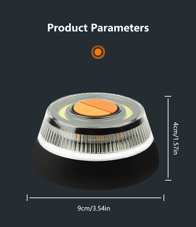 V16 Car Emergency Beacon Light with 3 Light Modes Battery Magnetic Strobe Warning Light Sustainable Lighting Safety Signal Lamp