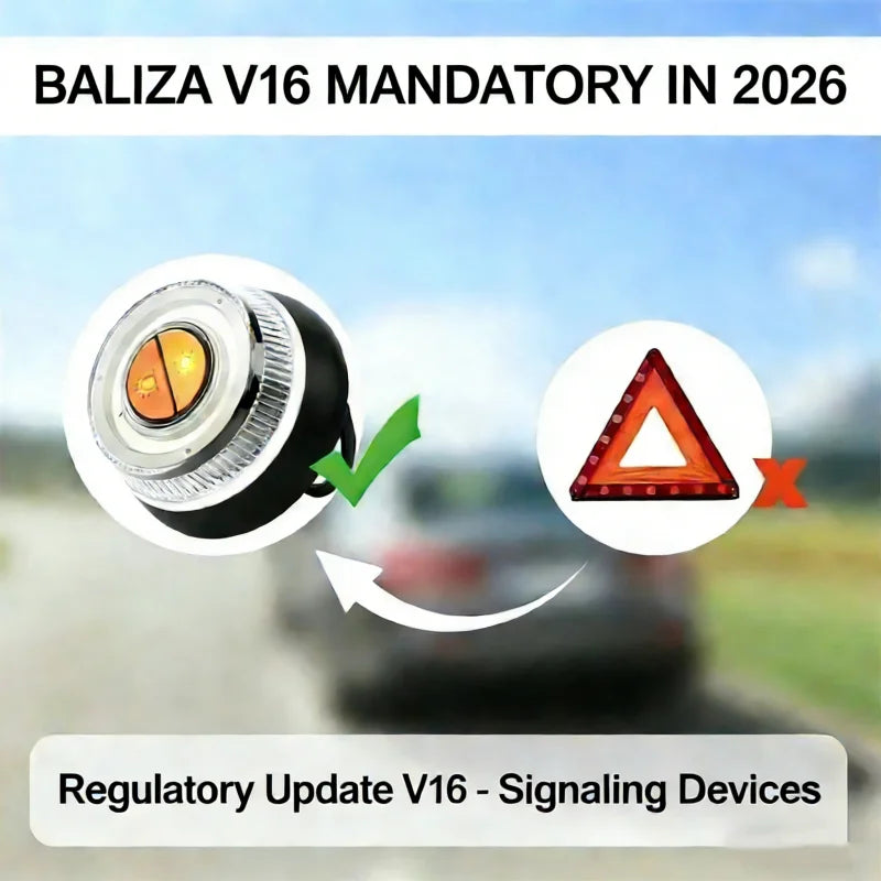 V16 Car Emergency Beacon Light with 3 Light Modes Battery Magnetic Strobe Warning Light Sustainable Lighting Safety Signal Lamp