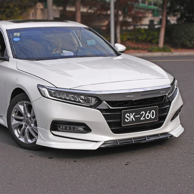 For Honda Accord 10th Gen 2018- 2021 Car Front Bumper Lip Diffuser Body Kits External Decoration Part Splitter Blade Accessories