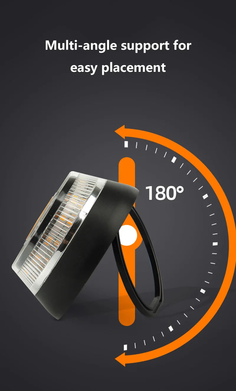 V16 Car Emergency Beacon Light with 3 Light Modes Battery Magnetic Strobe Warning Light Sustainable Lighting Safety Signal Lamp
